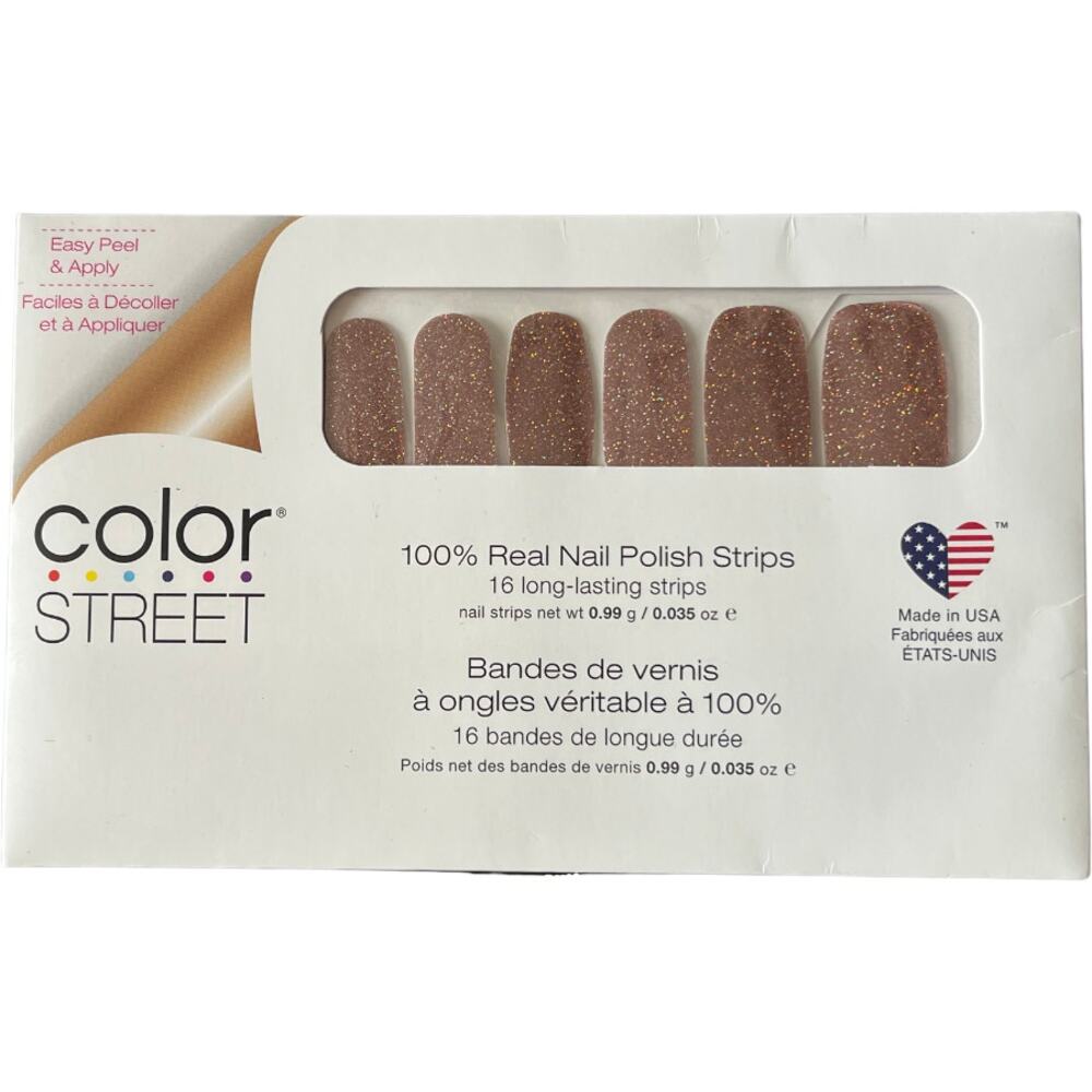Color Street Sahara Jewel Nail Polish Strips Bronze Glitter FMG102